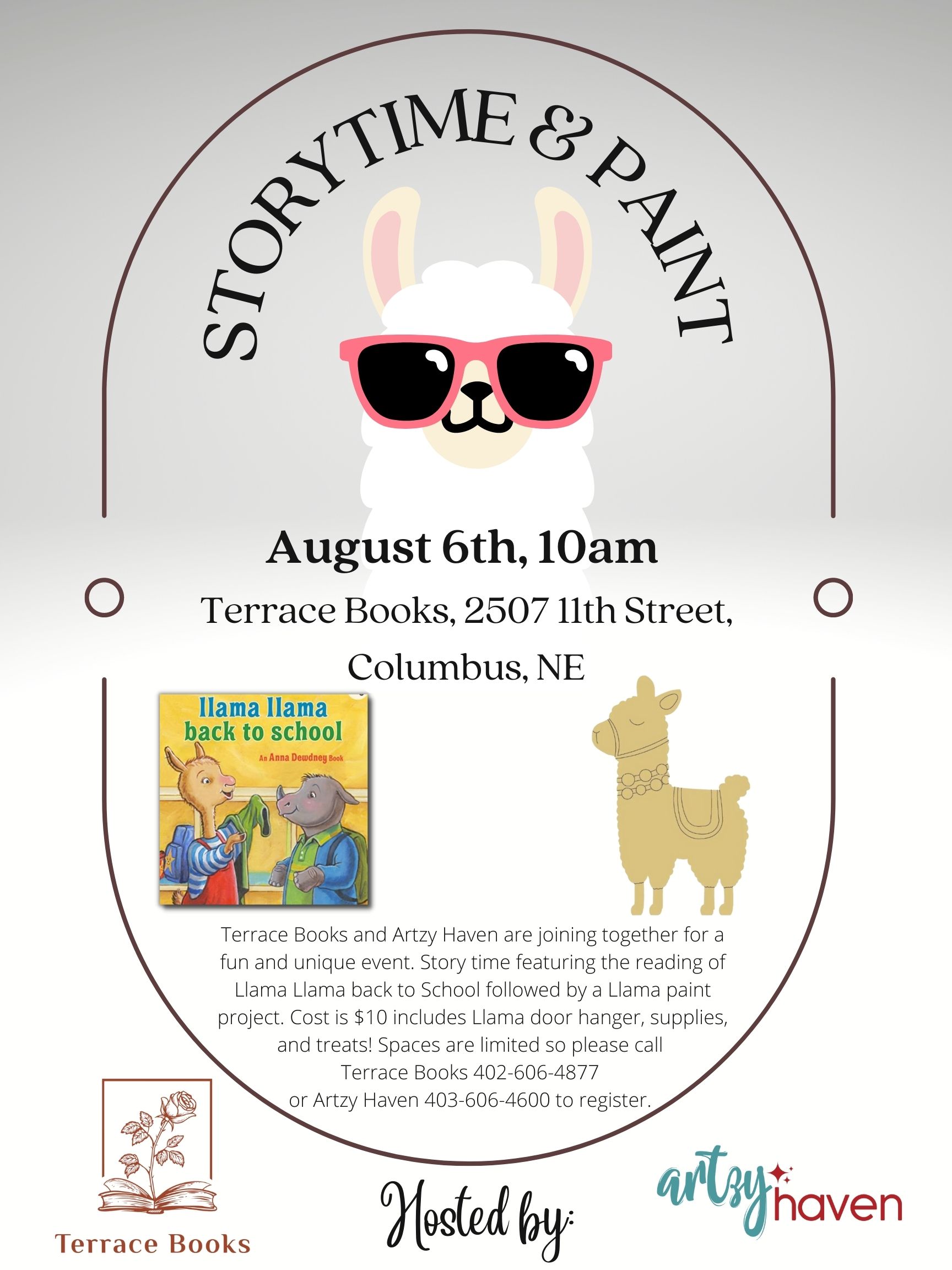 Llama Llama Back to School with Terrace Books – Artzy Haven